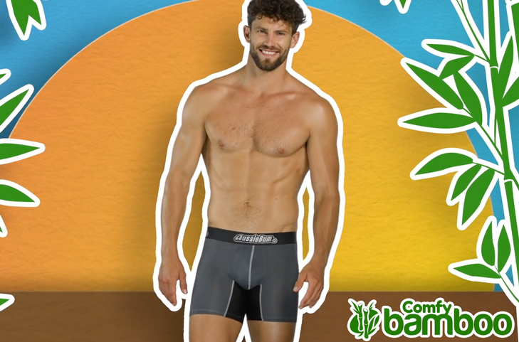 AussieBum Bambusové Boxerky COMFY BAMBOO Charcoal6